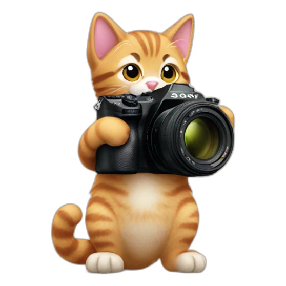 kitten taking photos with sony alpha 7 iii sticker