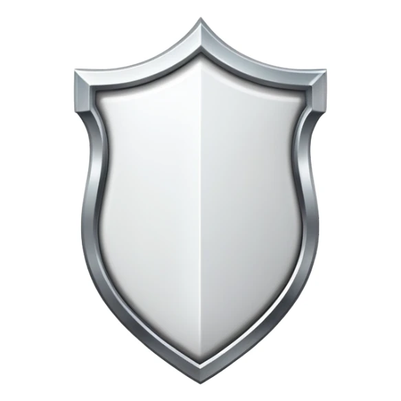 Classic white emblem with shield design sticker