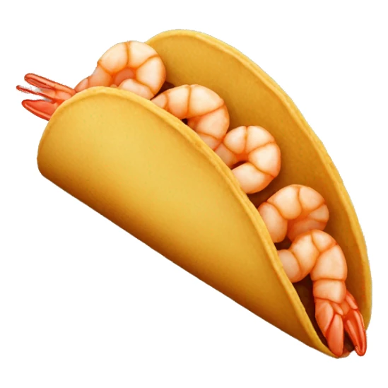 One deep fried, glazed, shrimp taco sticker