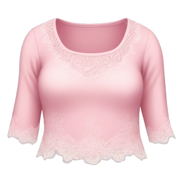  pink top with lace sticker