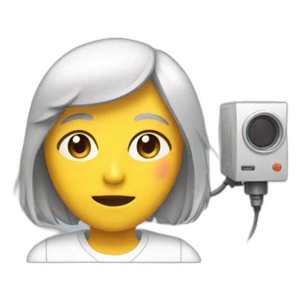 persona con una computadora sticker