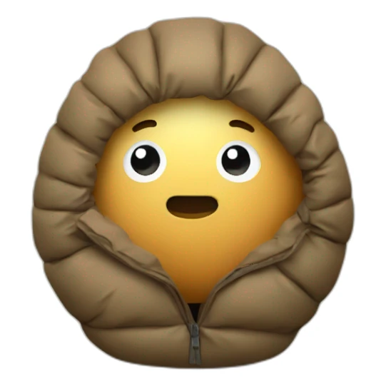 Potatoes in a down jacket sticker