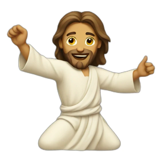 jesus dabing sticker