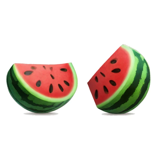 two watermelons beside each other  sticker