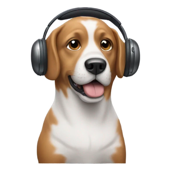 Dog in AirPods Max sticker