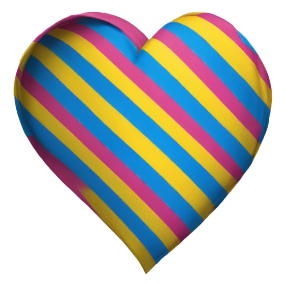 Pansexual flag heart sticker