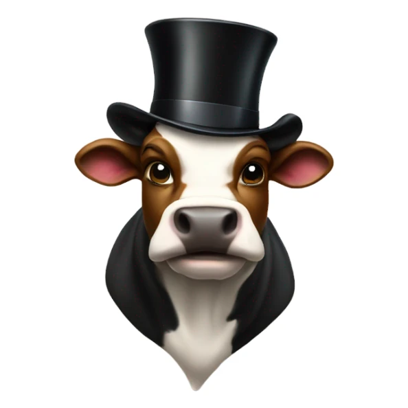 bull with a top hat sticker