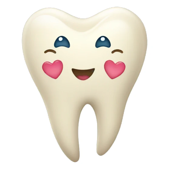 Tooth with hearts and smiles sticker