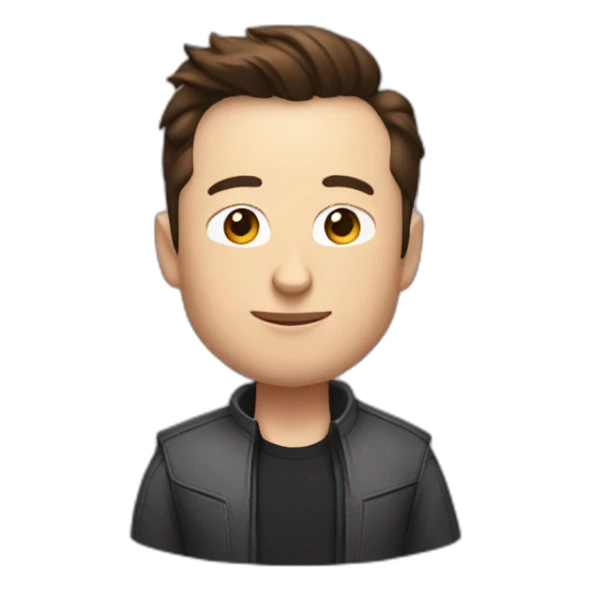 Elon musk as an among us character  sticker