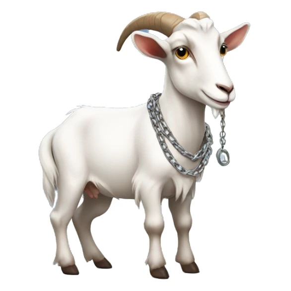goat wearing a chain sticker