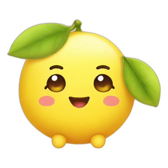 Cute lemon kawaii sticker