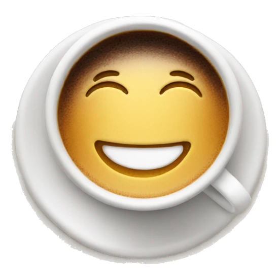 A smiling face with coffee sticker