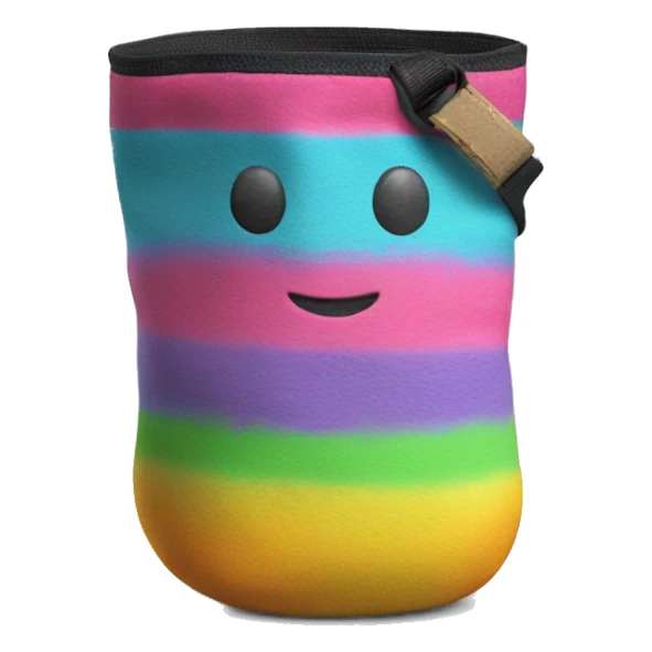 a colorful chalk bag sticker
