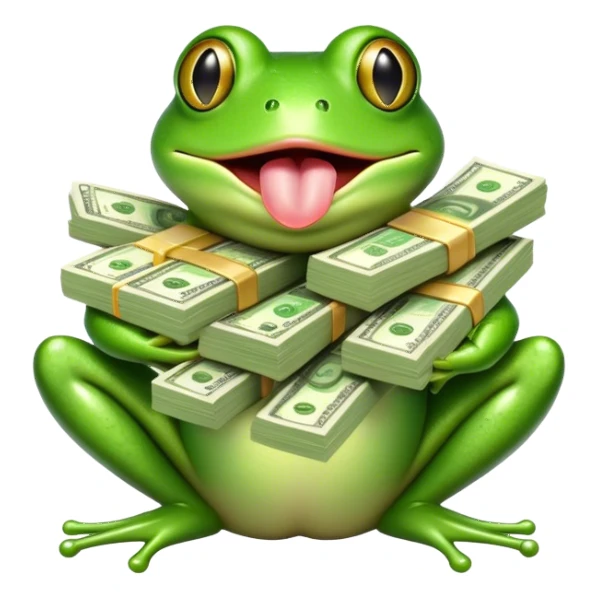 Frog giving guap sticker