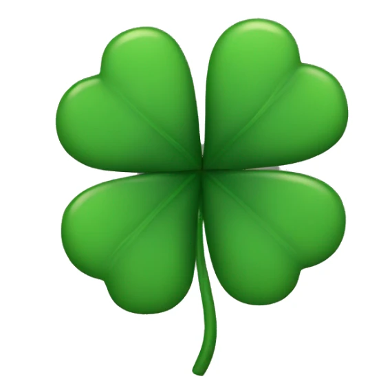 black 5 leaf clover sticker
