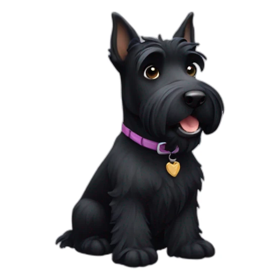All black scottish terrier sticker