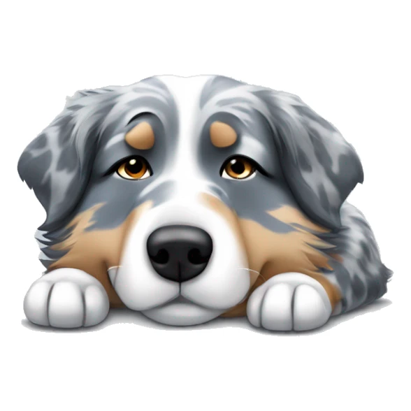 Blue Merle Australian shepherd sleeping  sticker