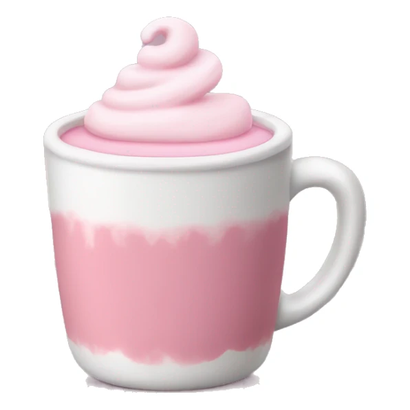 Pink hot cocoa sticker