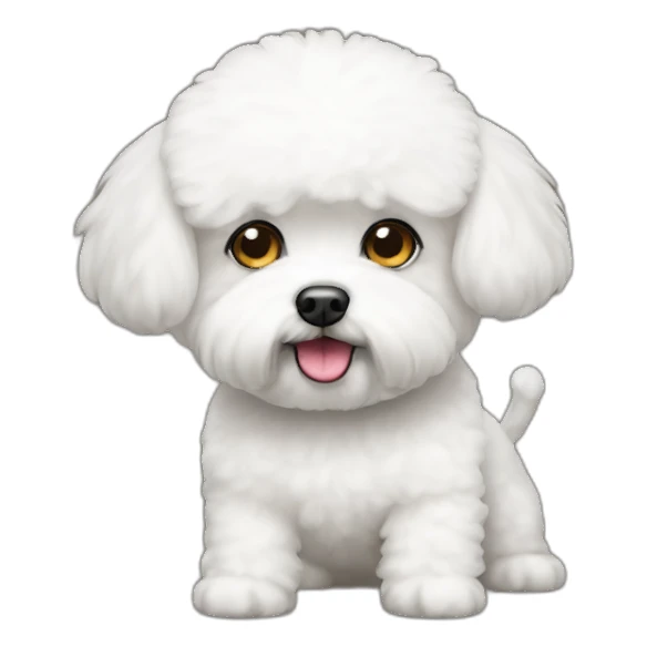 one eyed bichon frise sticker
