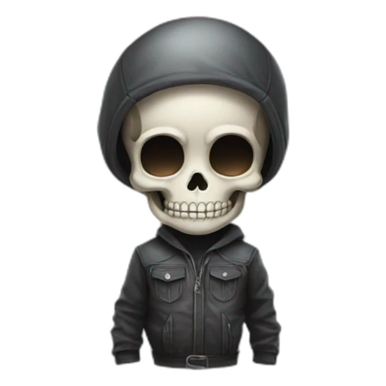 cute skull sticker