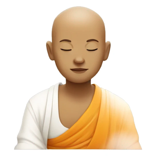 meditating monk sticker