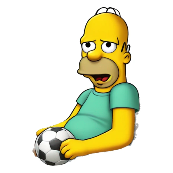 Homer Simpson plays FIFA sticker