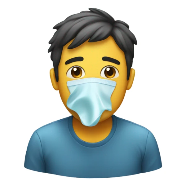 Coughing with cold sweats sticker