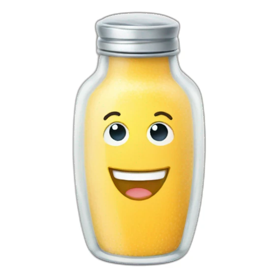 happy salt shaker sticker
