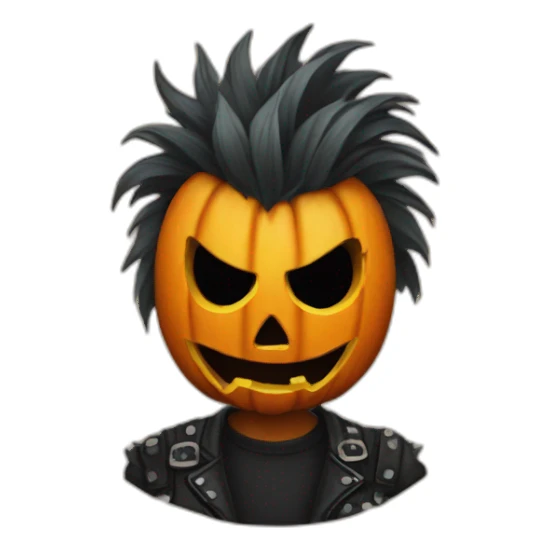 Punk rock pumpkin sticker