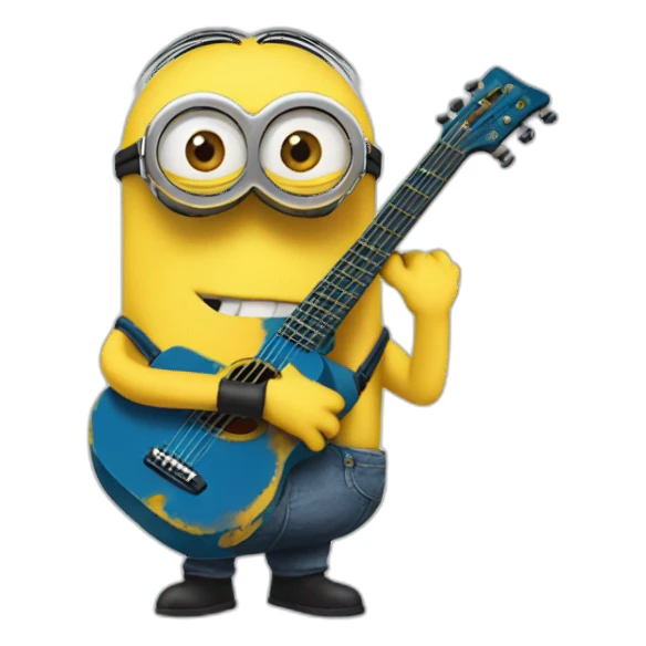 Minions avec une guitare sticker