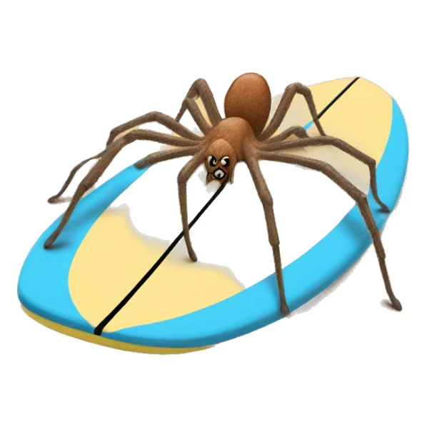 Huntsman spider on a surfboard sticker