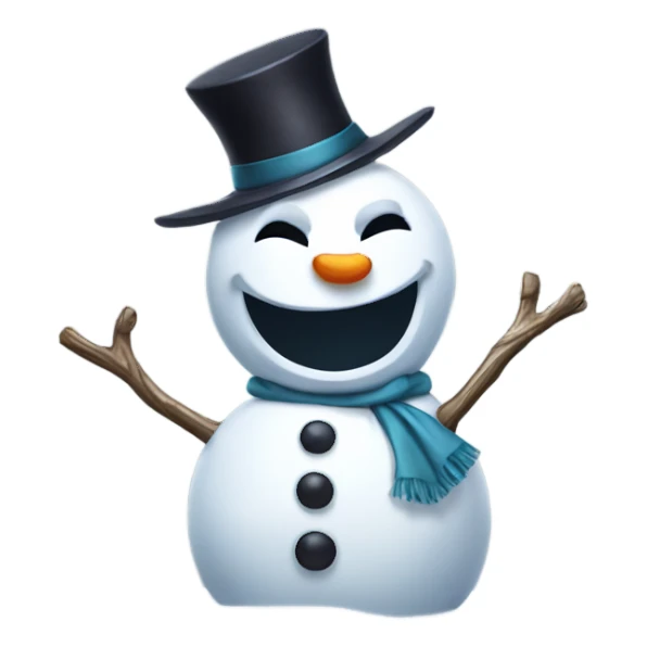 Evil laughing snowman sticker