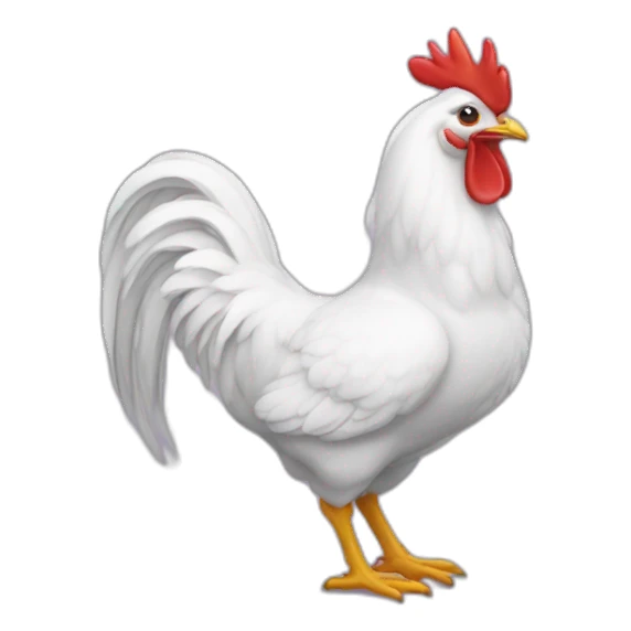 Poule sur licorne sticker