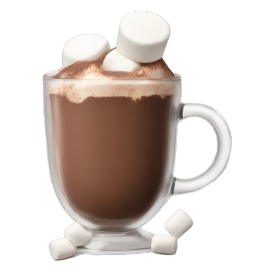 hot chocolate with marshmallow  sticker
