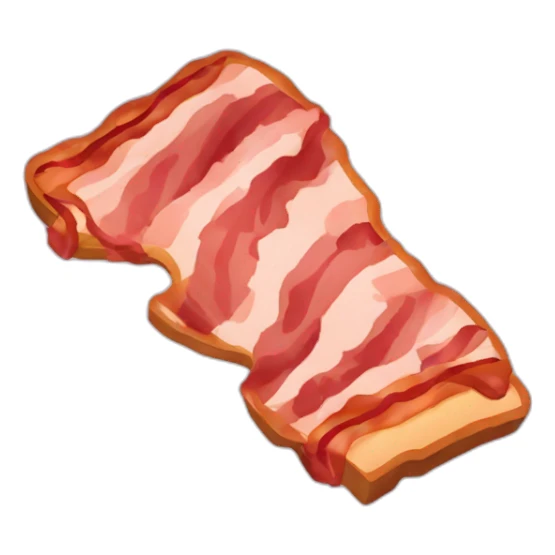 two pieces of bacon flat high resolution sticker