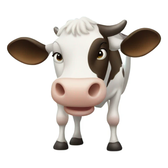 upside down cow sticker