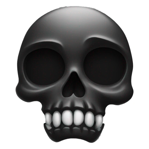 Black skull  sticker