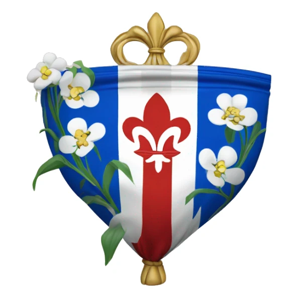 drapeau du quebec avec 4 fleurs de lis sticker
