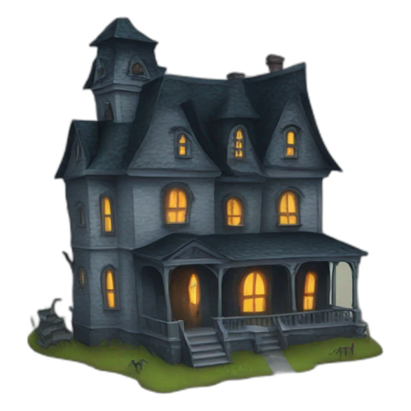 haunted house sticker