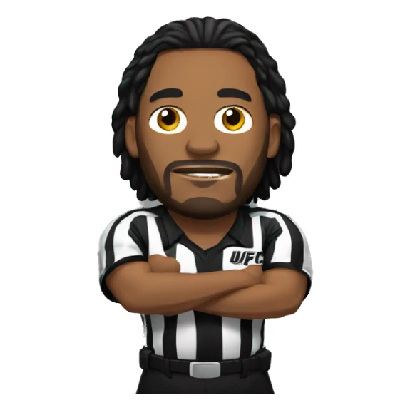 ufc referee herb dean shrugging his shoulders sticker