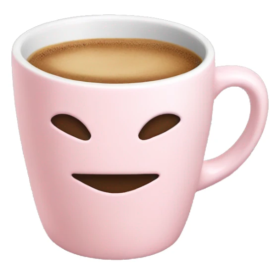 Pale pink ceramic coffee cup sticker