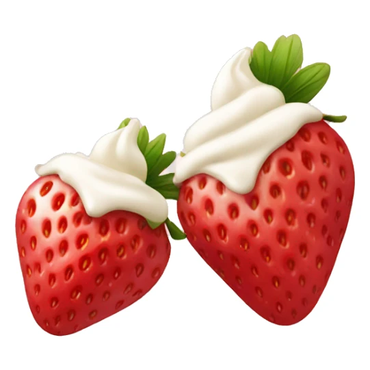 strawberries with cream sticker