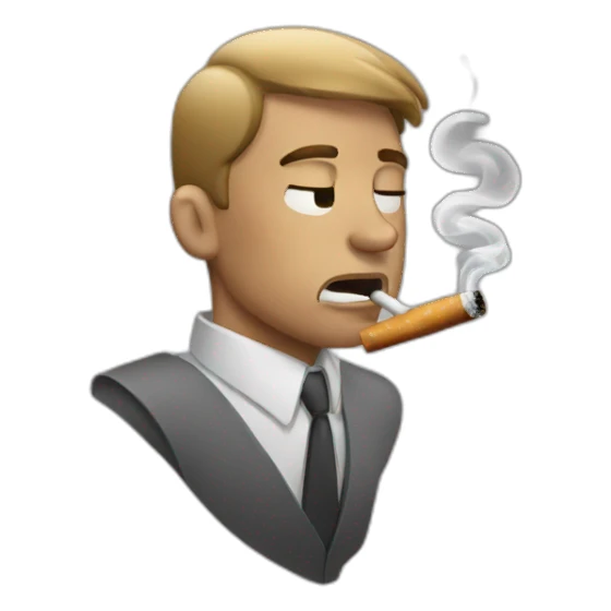 man smoking stressed sticker