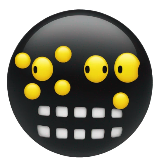 black pac man  sticker