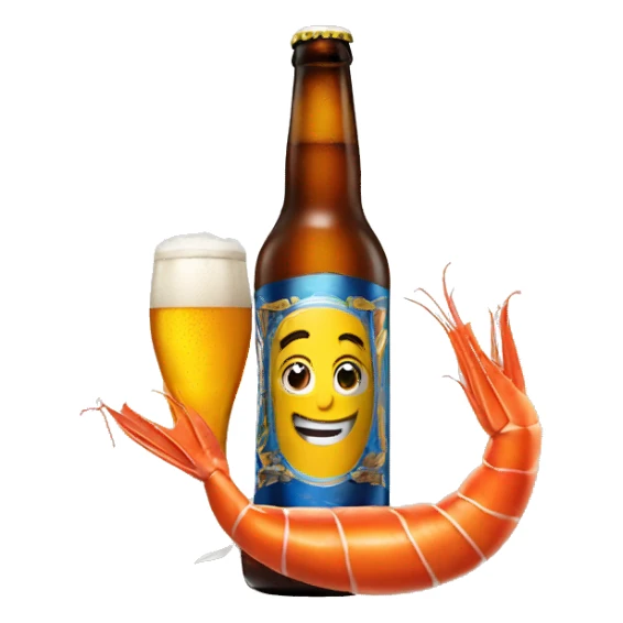Cerveza con camarón sticker