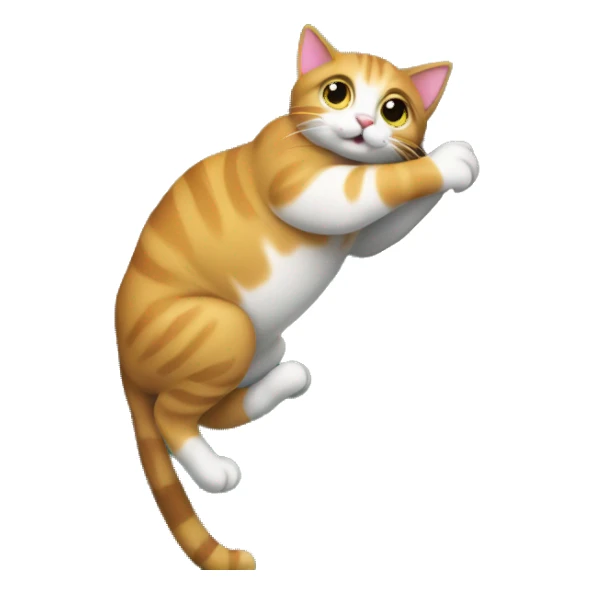 cat climbing a tree sticker