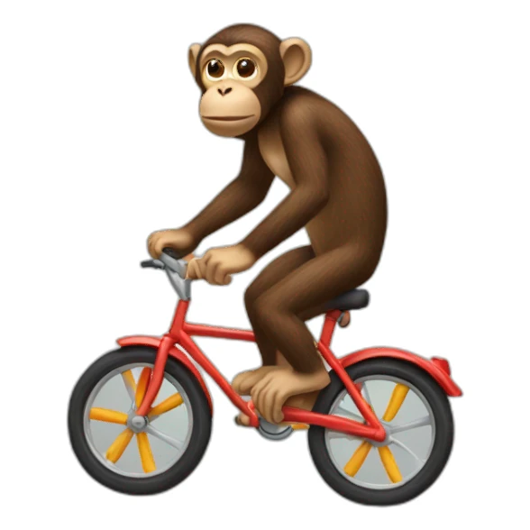 Monkey-riding-a-bike sticker