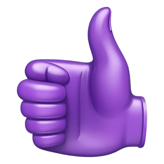 purple thump up  sticker
