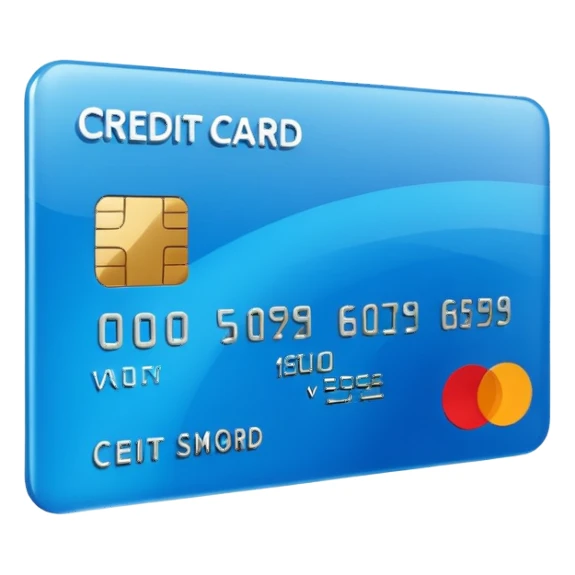 3D style credit card icon, no text sticker