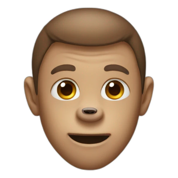 An emoji with a monkey face sticker